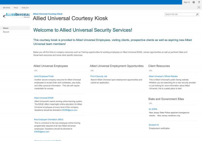 All Links - Allied Universal Courtesy Kiosk All Links - Allied Universal Courtesy Kiosk