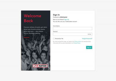 Live Nation Login Live Nation Login