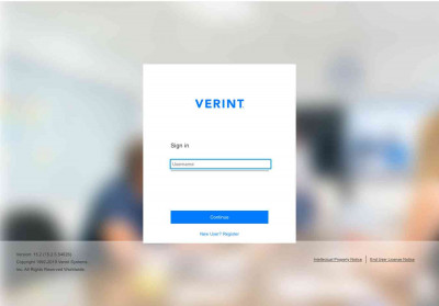 Verint Sign-in Verint Sign-in