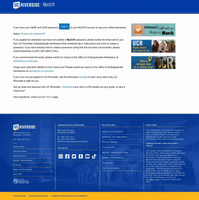 MyUCR | Login MyUCR | Login