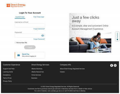DERS Online Account - Direct Energy Regulated Services DERS Online Account - Direct Energy Regulated Services