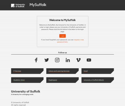 Welcome to MySuffolk - Login | MySuffolk - University of Suffolk Welcome to MySuffolk - Login | MySuffolk - University of Suffolk