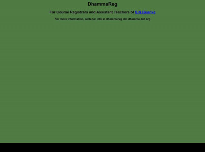 DhammaReg Course Registration System DhammaReg Course Registration System