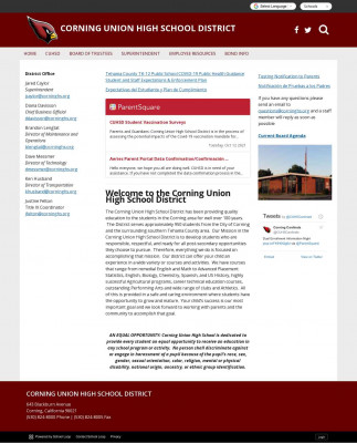 Corning Union High School District Corning Union High School District