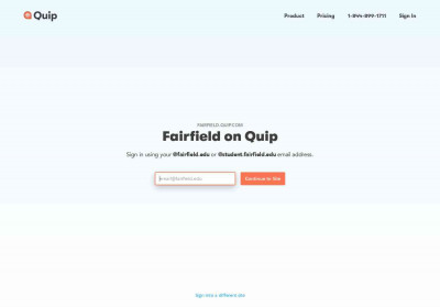 Fairfield University Single Sign On - Access Manager Fairfield University Single Sign On - Access Manager