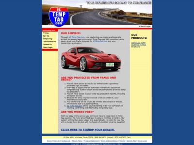 US Temp Tag » Client Login US Temp Tag » Client Login