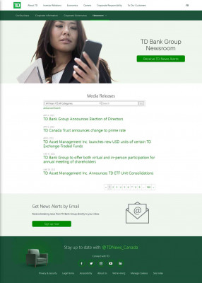 Four Million Canadians Make TD Canada Trust's EasyWeb ... Four Million Canadians Make TD Canada Trust's EasyWeb ...
