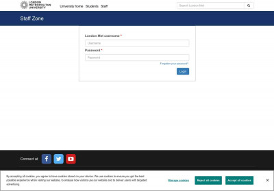Staff Zone: Login Staff Zone: Login