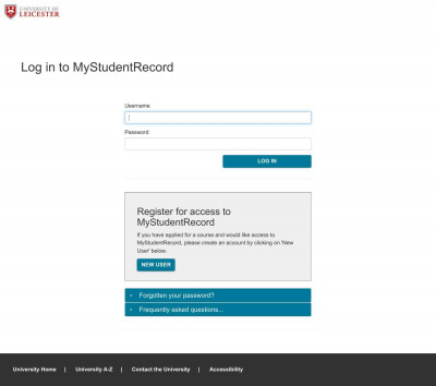 Log in to the portal - University of Leicester Log in to the portal - University of Leicester