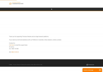 PVIP | Support at Thomson Reuters AU PVIP | Support at Thomson Reuters AU
