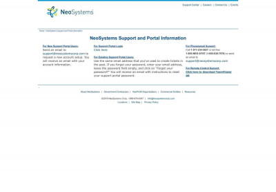 NeoSystems Support Portal Client Tools NeoSystems Support Portal Client Tools
