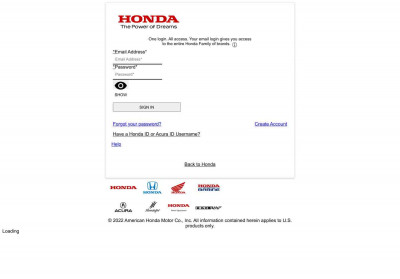 Help - Login - Honda Help - Login - Honda
