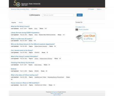 LibAnswers: Default LibAnswers: Default