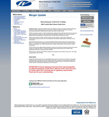 Wawa Employees' Credit Union: Merger News Wawa Employees' Credit Union: Merger News