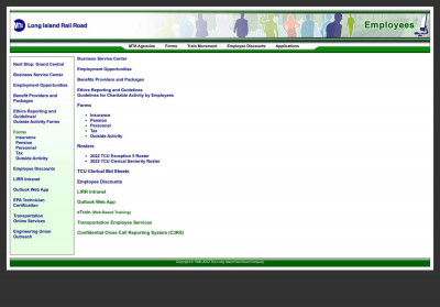 Accessing the Internal BSC Portal - LIRR Employees Accessing the Internal BSC Portal - LIRR Employees