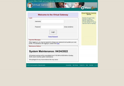 Virtual Gateway: Executive Office of Health and Human Services Virtual Gateway: Executive Office of Health and Human Services