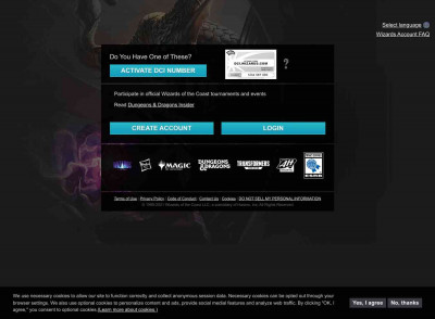Activate Your DCI Number! - Wizards Account Activate Your DCI Number! - Wizards Account