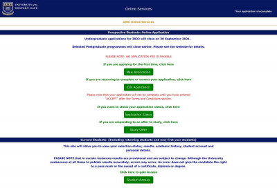 WR010 - UWC Online Application WR010 - UWC Online Application
