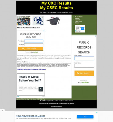 My CXC Results - My CSEC Results My CXC Results - My CSEC Results
