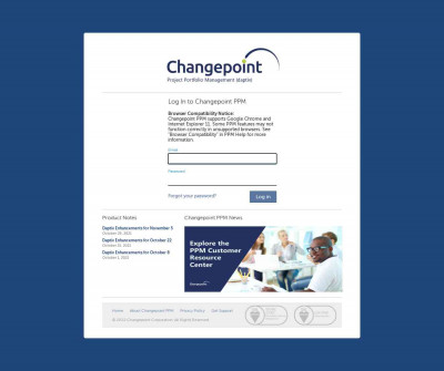 Changepoint PPM Login Changepoint PPM Login