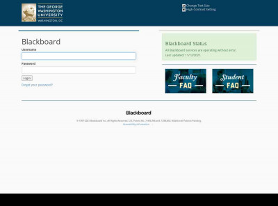 Blackboard, GWU - The George Washington University Blackboard, GWU - The George Washington University