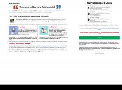 Nyp Blackboard Login Nyp Blackboard Login