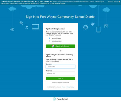 Fort Wayne Community School District | PowerSchool ... Fort Wayne Community School District | PowerSchool ...