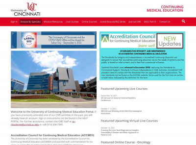 University of Cincinnati CME Continuing Education University of Cincinnati CME Continuing Education