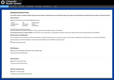 University Health System :: Employee Extranet Portal- University Health System :: Employee Extranet Portal-
