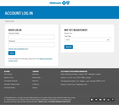 Wellmark Blue Cross and Blue Shield: Log In Page Wellmark Blue Cross and Blue Shield: Log In Page