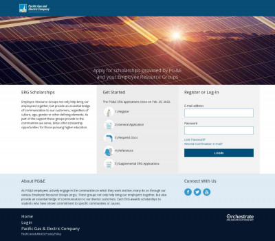 Login | PG&E ERG Scholarships Login | PG&E ERG Scholarships