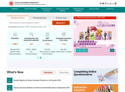 Census and Statistics Department Census and Statistics Department