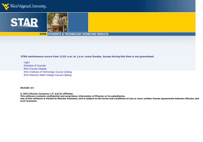 User Login - WVU STAR User Login - WVU STAR