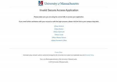 UMass Secure Access Default Root Page UMass Secure Access Default Root Page