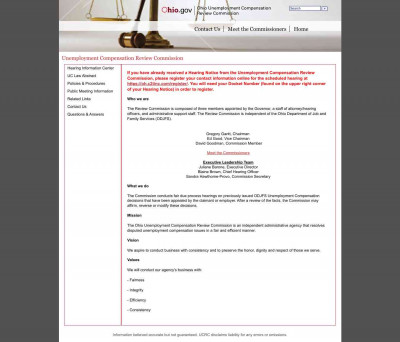 Unemployment Compensation Review Commission: UCRC ... Unemployment Compensation Review Commission: UCRC ...