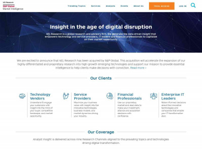 451 Research - Insight in the age of digital disruption 451 Research - Insight in the age of digital disruption
