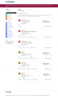 Online Healthcare Scheduling at Trinity Health Online Healthcare Scheduling at Trinity Health