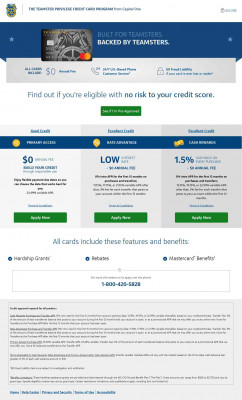 Teamster Privilege Credit Card from Capital One Teamster Privilege Credit Card from Capital One