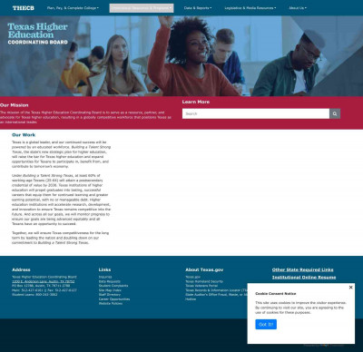 Texas Higher Education Coordinating Board - Texas.gov Texas Higher Education Coordinating Board - Texas.gov