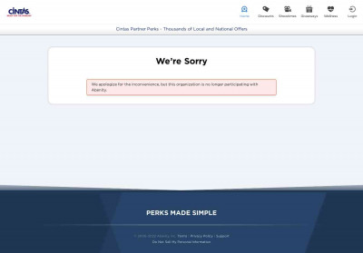 Log In Help - Cintas Perks & Discounts - Abenity Log In Help - Cintas Perks & Discounts - Abenity