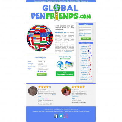 Global Penfriends - Find online friends, Snail mail penpal Global Penfriends - Find online friends, Snail mail penpal