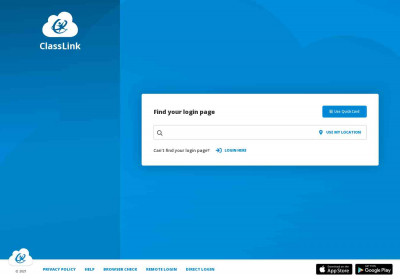Sign in with Google - ClassLink login page