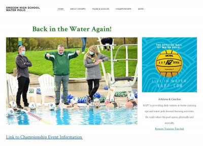 Upon logging in - Oregon High School Water Polo Upon logging in - Oregon High School Water Polo