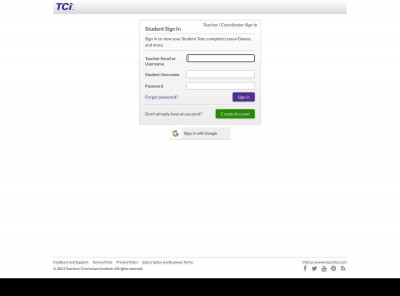 Student Sign-In - TeachTCI Student Sign-In - TeachTCI