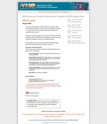 to Login - 2021 SYEP Plus Application to Login - 2021 SYEP Plus Application