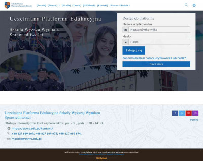 moodle SWWS - Szkoła Wyższa Wymiaru Sprawiedliwości moodle SWWS - Szkoła Wyższa Wymiaru Sprawiedliwości