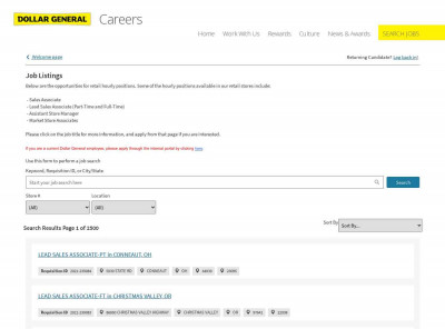 DOLLAR GENERAL | Careers Center | Welcome DOLLAR GENERAL | Careers Center | Welcome