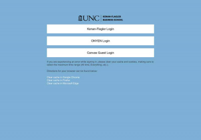 Kenan-Flagler's Authentication choices for Canvas Kenan-Flagler's Authentication choices for Canvas