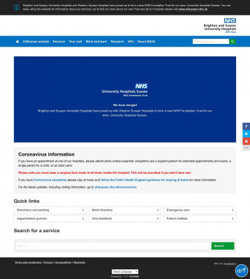 Brighton and Sussex University Hospitals NHS Trust: Home Brighton and Sussex University Hospitals NHS Trust: Home
