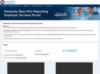 Kentucky New Hire Reporting Center Kentucky New Hire Reporting Center